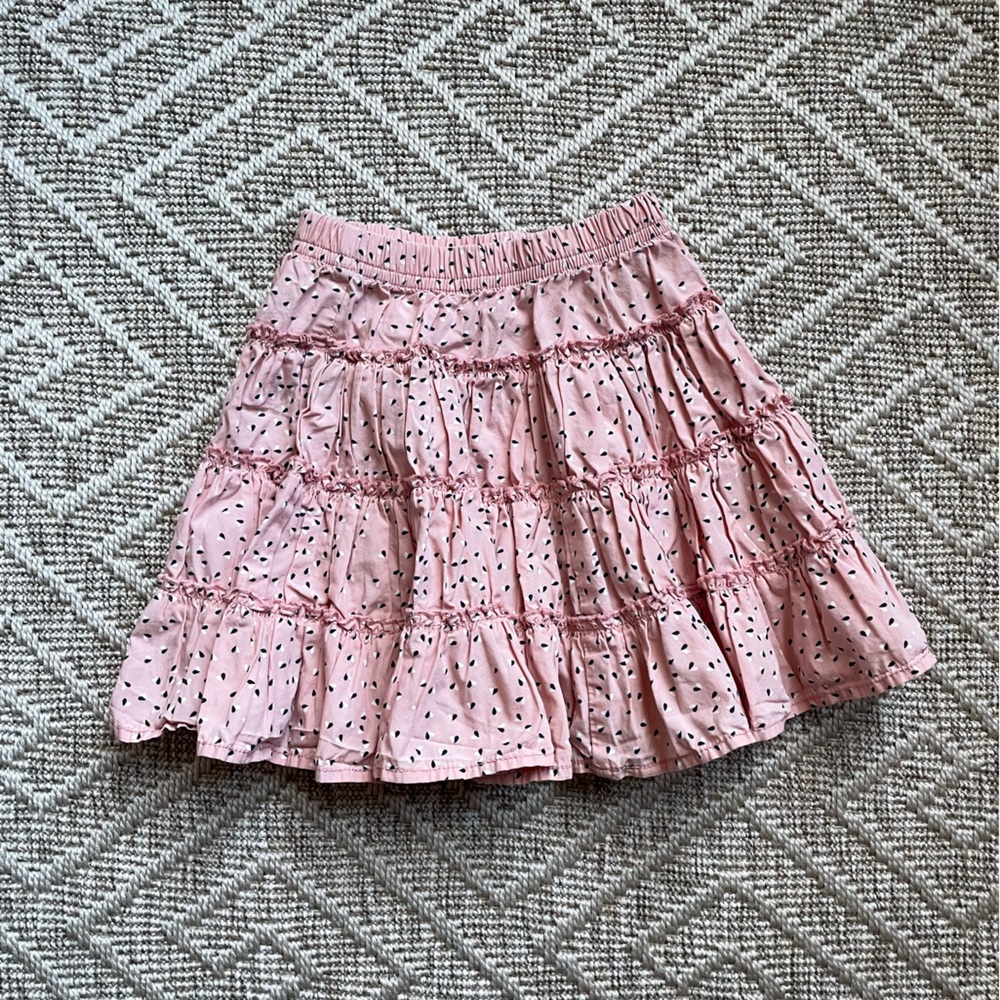 Hanna Andersson Pink Tiered Skirt- 3T